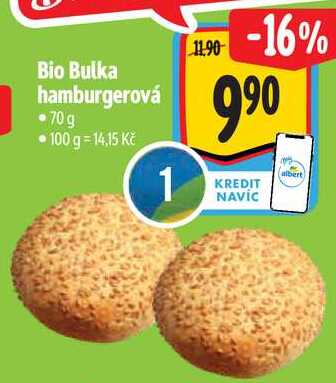 Bio Bulka hamburgerová, 70 g
