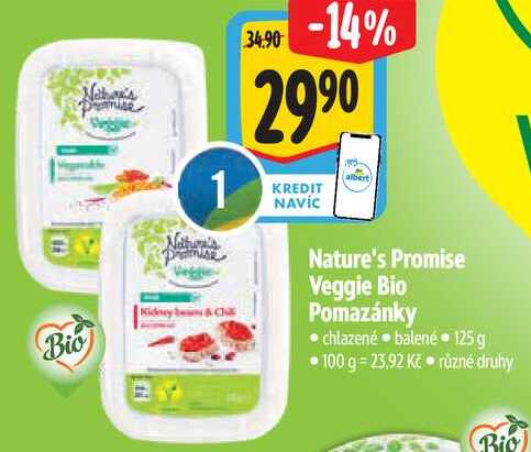 Nature's Promise Veggie Bio Pomazánky, 125 g