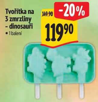Tvořítka na 3 zmrzliny - dinosauři 