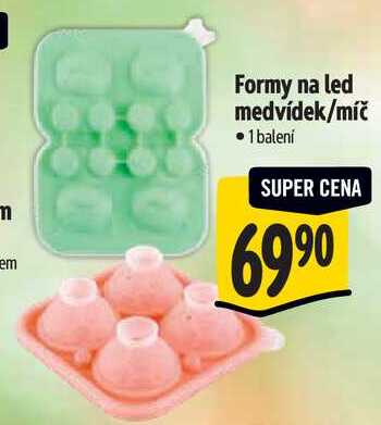 Formy na led medvídek/míč 