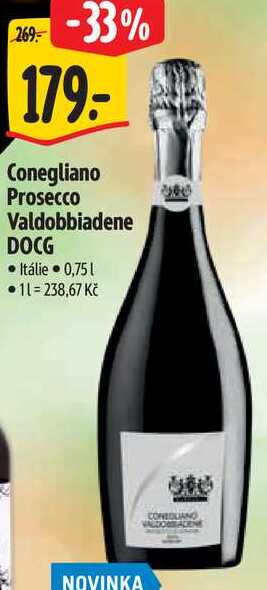 Conegliano Prosecco Valdobbiadene DOCG, 0,75 l