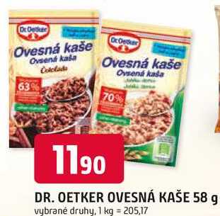 DR. OETKER OVESNÁ KAŠE 58 g