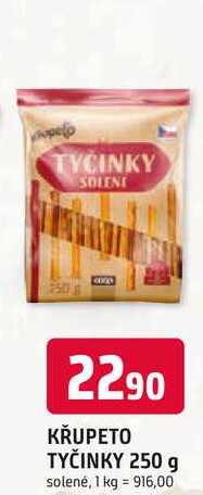 KŘUPETO TYČINKY 250 g solené