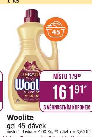 Woolite gel 45 dávek 