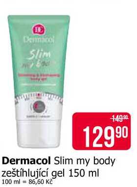 Dermacol Slim my body zeštíhlující gel 150 ml