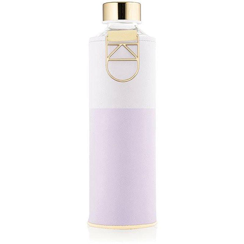 Equa Mismatch skleněná láhev na vodu + obal z umělé kůže barva Lila 750 ml