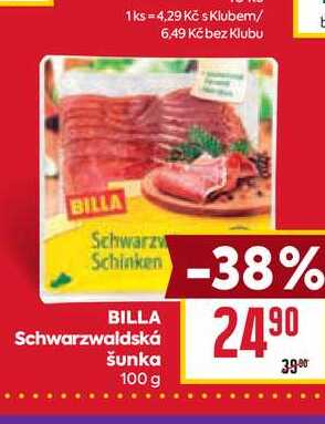BILLA Schwarzwaldská šunka 100g