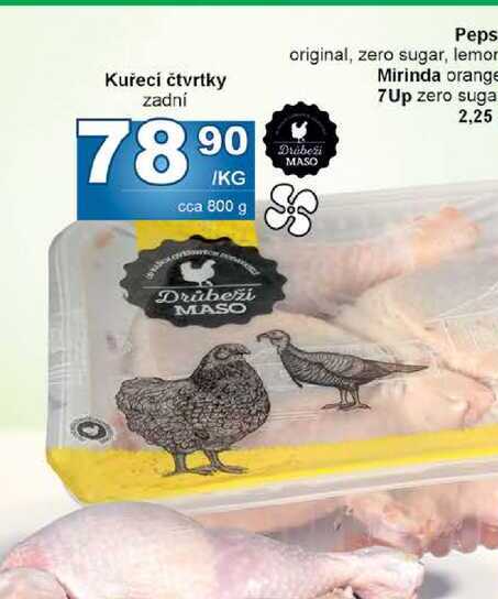 Kuřecí čtvrtky zadní cca 800 g 