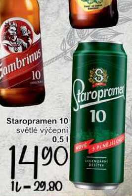 Staropramen 10 světlé výčepní 0,5l