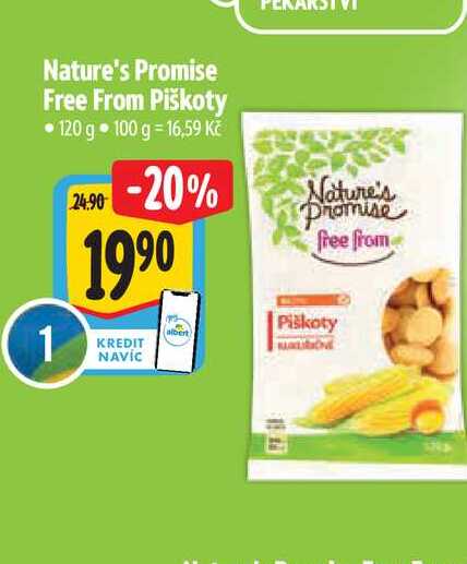 Nature's Promise Free From Piškoty 120 g  