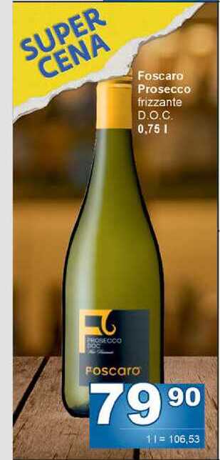 Foscaro Prosecco frizzante D.O.C. PROSECCO 0,75l 