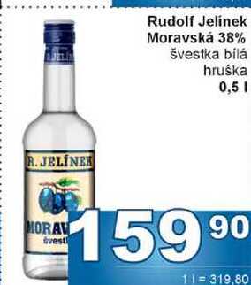 Rudolf Jelinek Moravská 38% švestka bílá 0,5l