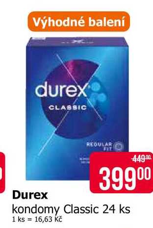 Durex kondomy 24 ks, vybrané druhy