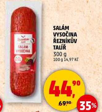SALÁM VYSOČINA ŘEZNÍKŮV TALÍŘ, 300 g 
