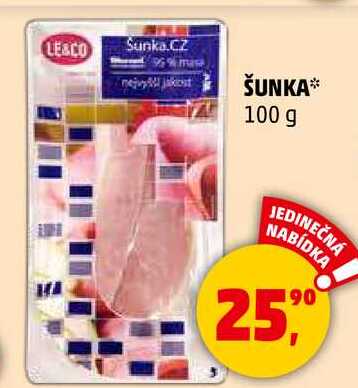 LE&CO ŠUNKA, 100 g 