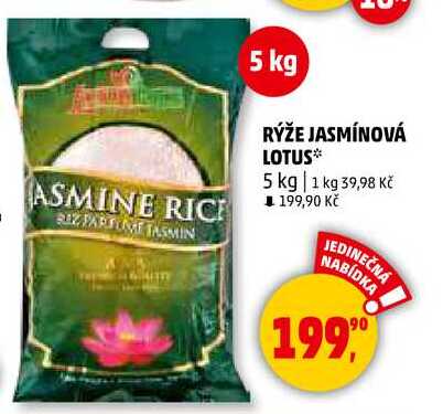 RÝŽE JASMÍNOVÁ LOTUS, 5 kg 