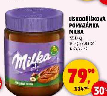LÍSKOOŘÍŠKOVÁ POMAZÁNKA MILKA, 350 g 