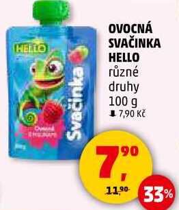 OVOCNÁ SVAČINKA HELLO různé druhy, 100 g  