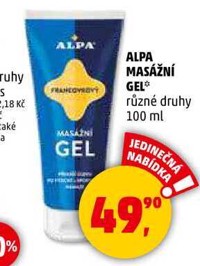 ALPA ALPA MASÁŽNÍ GEL, 100 ml