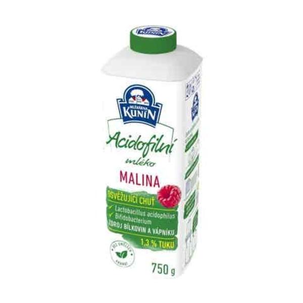 Mlékárna Kunín Acidofilní mléko Malina