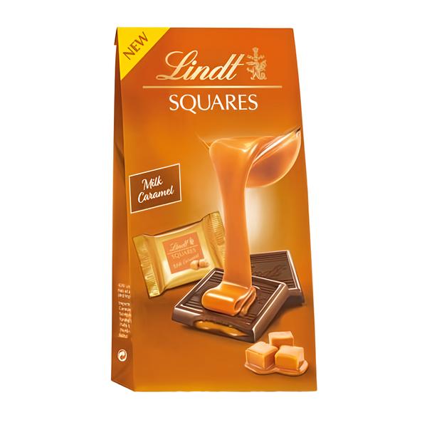 Lindt Squares bonboniéra mléčná čokoláda s karamelovou náplní