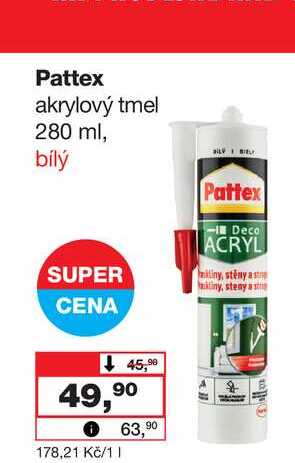 Pattex akrylový tmel 280 ml, bílý 