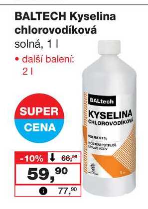 BALTECH Kyselina chlorovodíková solná, 1l