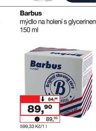 Barbus mýdlo na holení s glycerinem 150 ml 