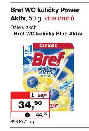 Bref WC kuličky Power Aktiv, 50 g