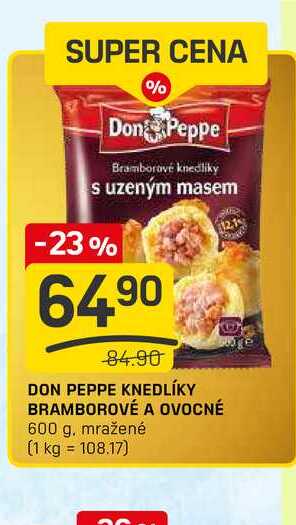 DON PEPPE KNEDLÍKY BRAMBOROVÉ A OVOCNÉ 600 g