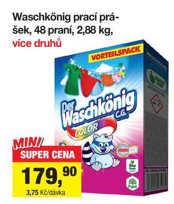 Waschkönig prací prášek, 48 praní