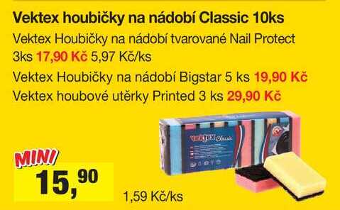 Vektex houbičky na nádobí Classic 10ks 