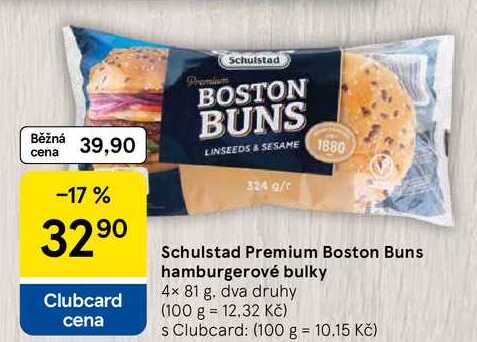 Schulstad Premium Boston Buns hamburgerové bulky, 4x 81 g 