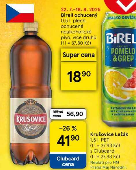 Krušovice ležák (PET), 1.5 l