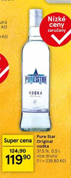 Pure Star original vodka 37,5 %, 0.5 l