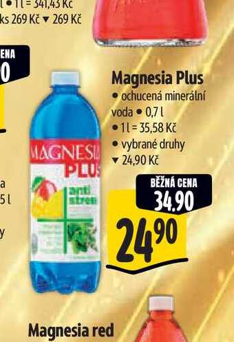   Magnesia Plus ochucená minerální voda 0,7 l