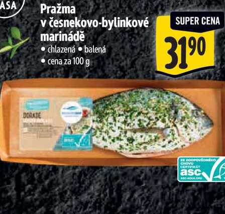   Pražma v česnekovo-bylinkové marinádě 100 g