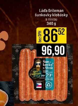 Láďa Grileman šunkovky klobásky s nivou 340 g