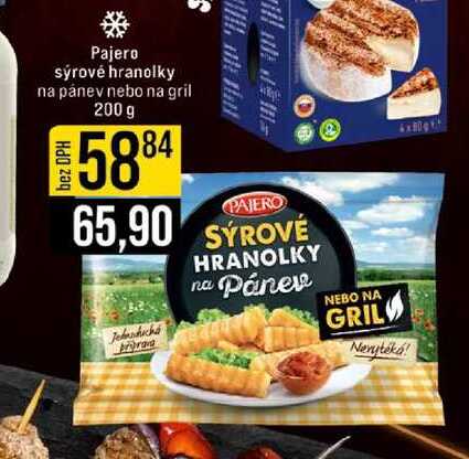 Pajero sýrové hranolky na pánev nebo na gril 200 g 