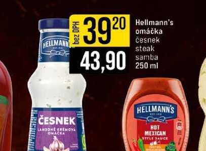 Hellmann's omáčka česnek steak 250ml