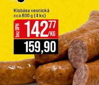 Klobása vesnická cca 800 g (4 ks)