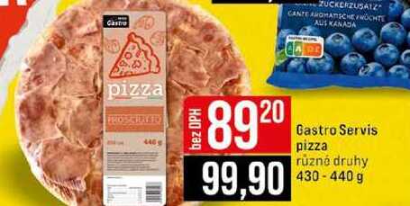 Gastro Servis pizza různé druhy 430-440 g 