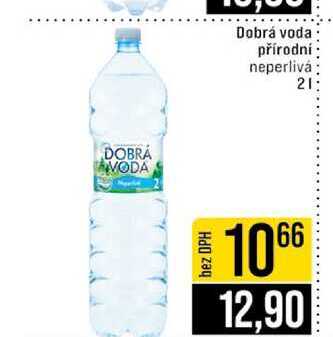 Dobrá voda přírodní minerální voda, vybrané druhy 2l