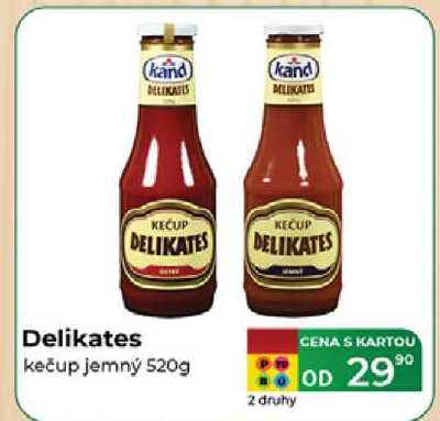 Delikates kečup jemný 520g 