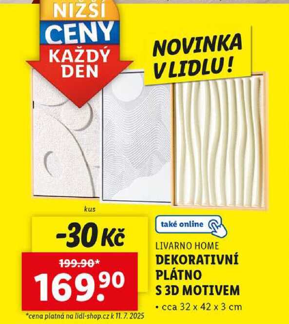 DEKORATIVNÍ PLÁTNO S 3D MOTIVEM 