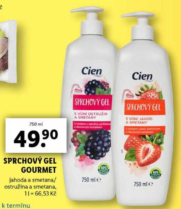 SPRCHOVÝ GEL GOURMET, 750 ml
