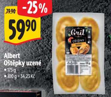 Albert Oštěpky uzené, 175 g 
