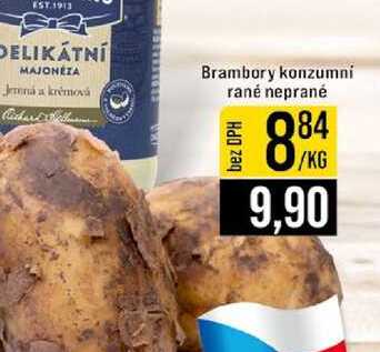 Brambory konzumní rané neprané 1kg
