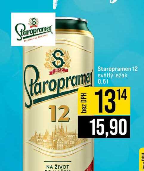 Staropramen 12 světlý ležák 0,5l