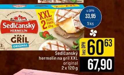 Sedlčanský hermelín na gril XXL original 2x 120g
